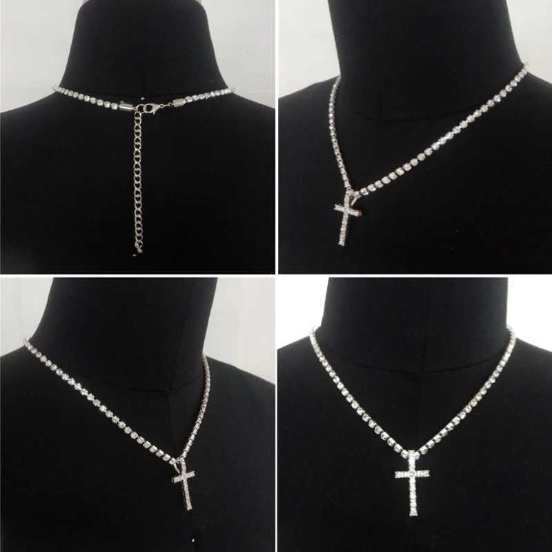 Crystals for Cross Pendant Necklace for Rhinestone Chain Jewelry Gift for SpeciaXJ241227