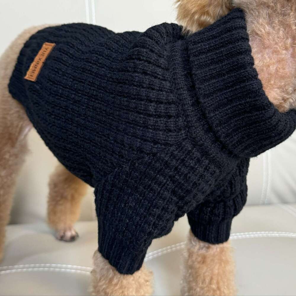 High Neck Knit Sweater 100% Polyester Pullover Pet Jumper, Thick Warm Fashion Canine Apparel, hine Washable For Small to Extra Large Breeds Labradors,