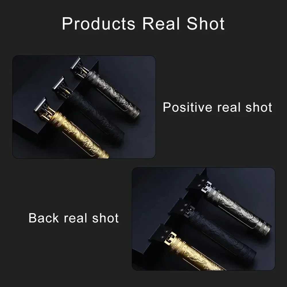 2024 Professional Hair Clipper for Men T9 Electric Hair Cutting Machine Barber Shaver Rechargeable Hair Trimmer Beard Shaving W241227