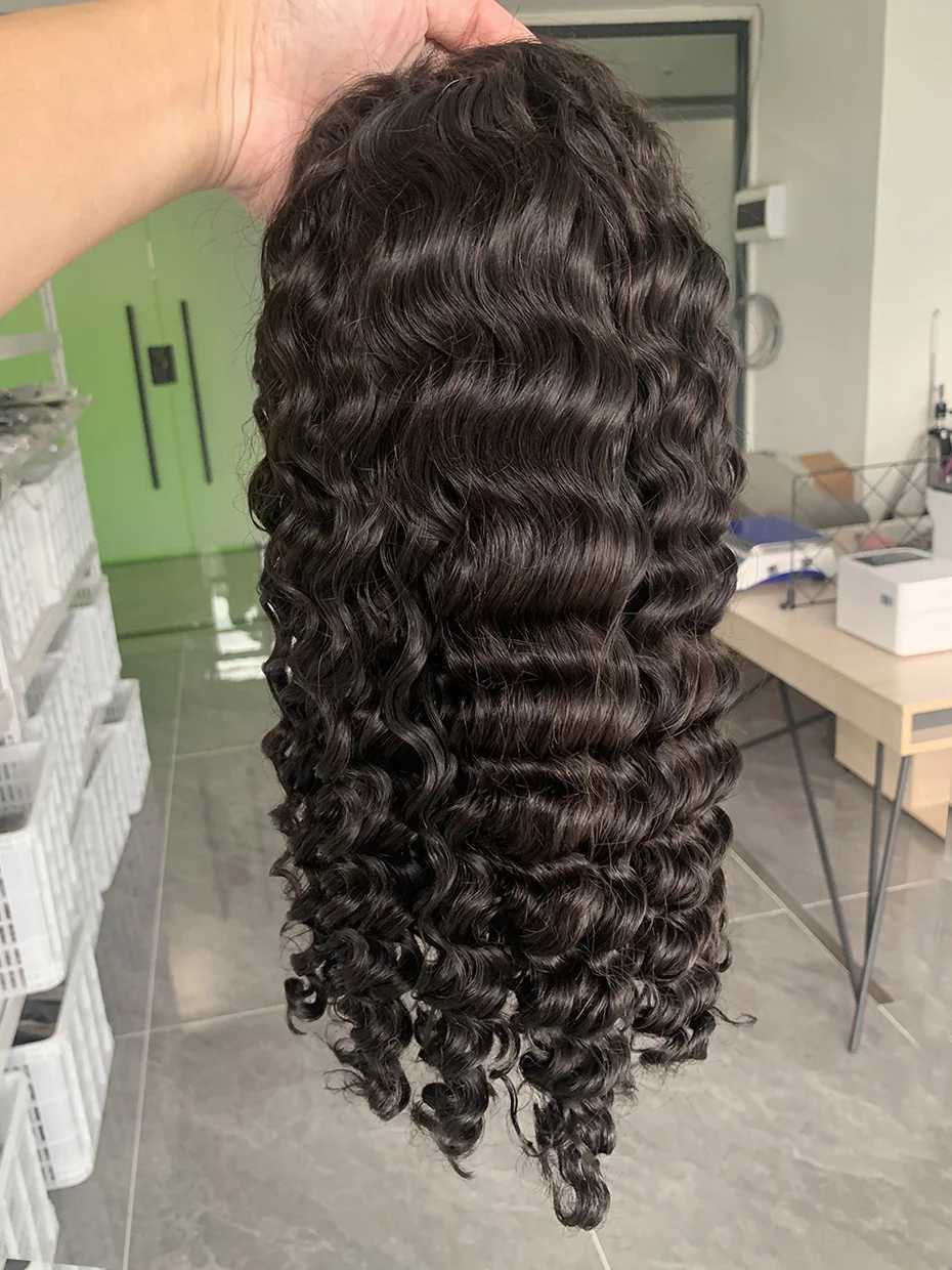 250 Density Double Drawn Deep Wave Frontal Wig 13x4 13 x 6 Bob Raw Vietnamese Wet and Wavy Human Hair Wigs 10 12 14 Inch On SaleXJ241227
