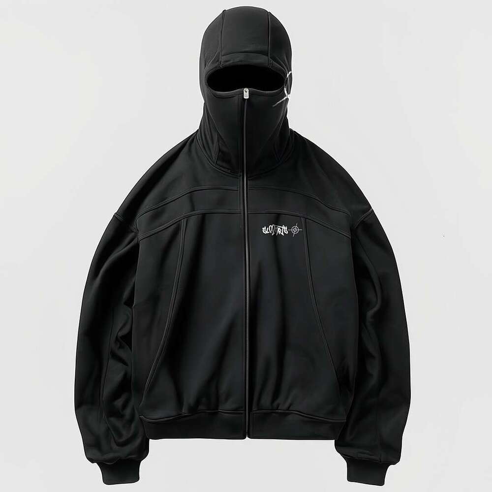 Y2K hooded street warm jacket autumn winter, hoodie for men and women, ninja fashion brand, high street, American style