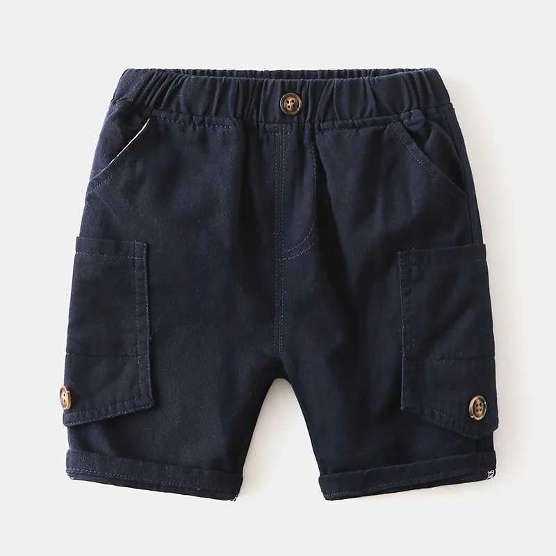 Pockets Boys Cargo Shorts Summer Knee Length Toddler Baby Pants Cotton Children Kids Clothes W241227