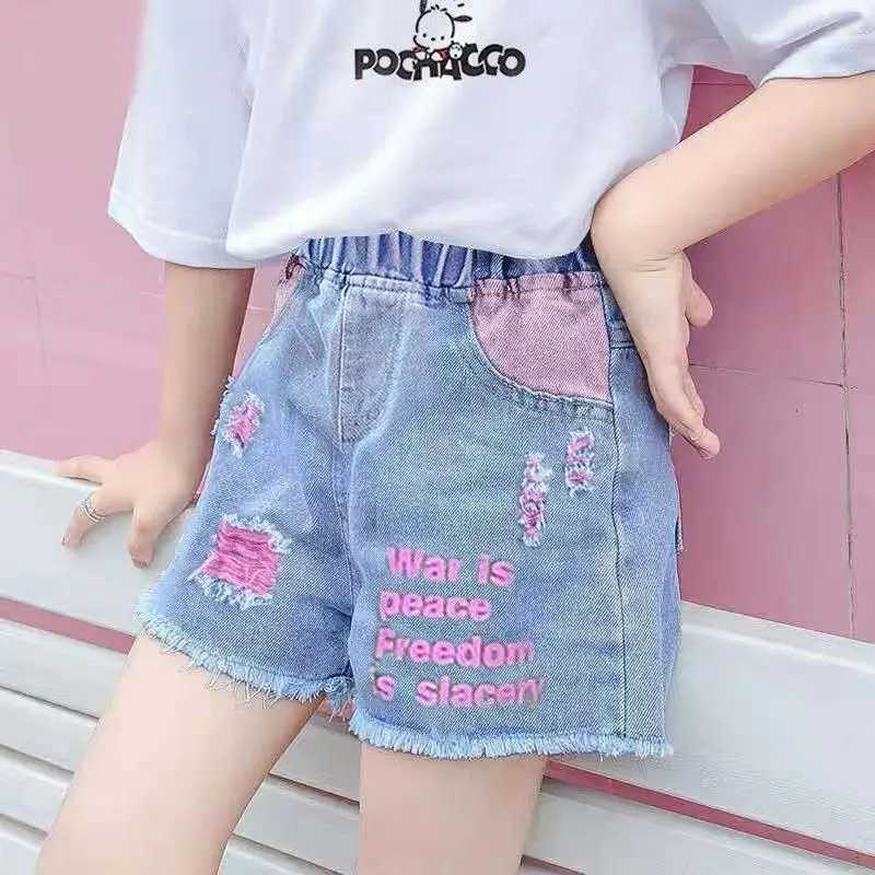 New Girls Denim Shorts Summer Kids Girl Hot Pants Clothing Baby Casual Jean Shorts 4 6 8 10 12 14 Year W241227