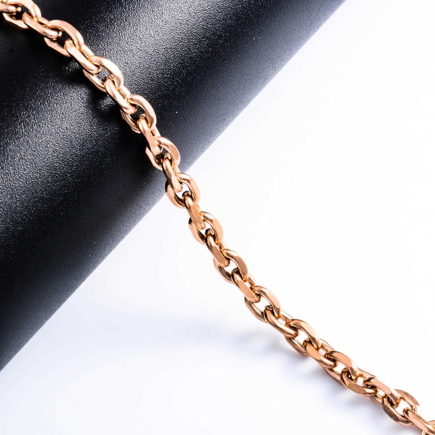 Stainl Steel O Chain For Men Women Rolo Necklace for Pendant Rose Color Cable Link 1.6mm 2.4mm 3mm 4mm 5mm WidthXJ241227