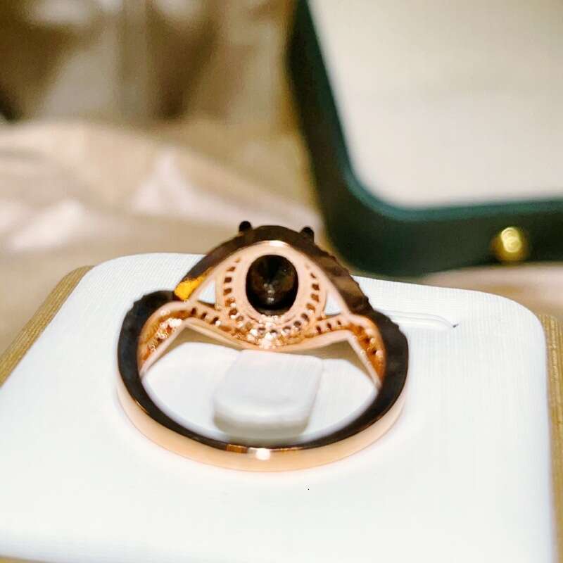 Platform best-selling handmade jewelry zirconium gold-plated black diamond ring