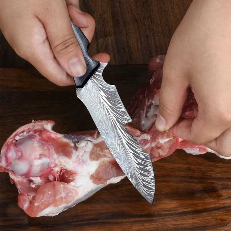 Kitchen Boning Knife Forged Stainless Steel Bone Chopping Meat Cleaver Vegetable Slicing But Utility Paring But Knife Y241227