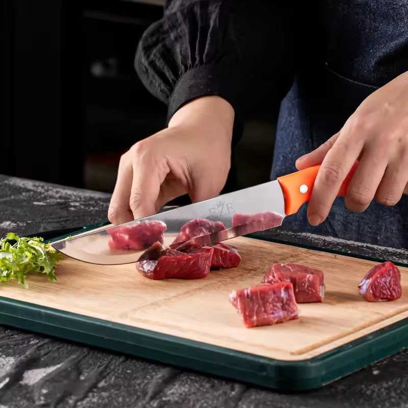 Kitchen Paring Knife Straight Edge Paring Knives Handle between Sharp Kitchen Knife PP Plastic Handle 6inch Pointed Tip Y241227