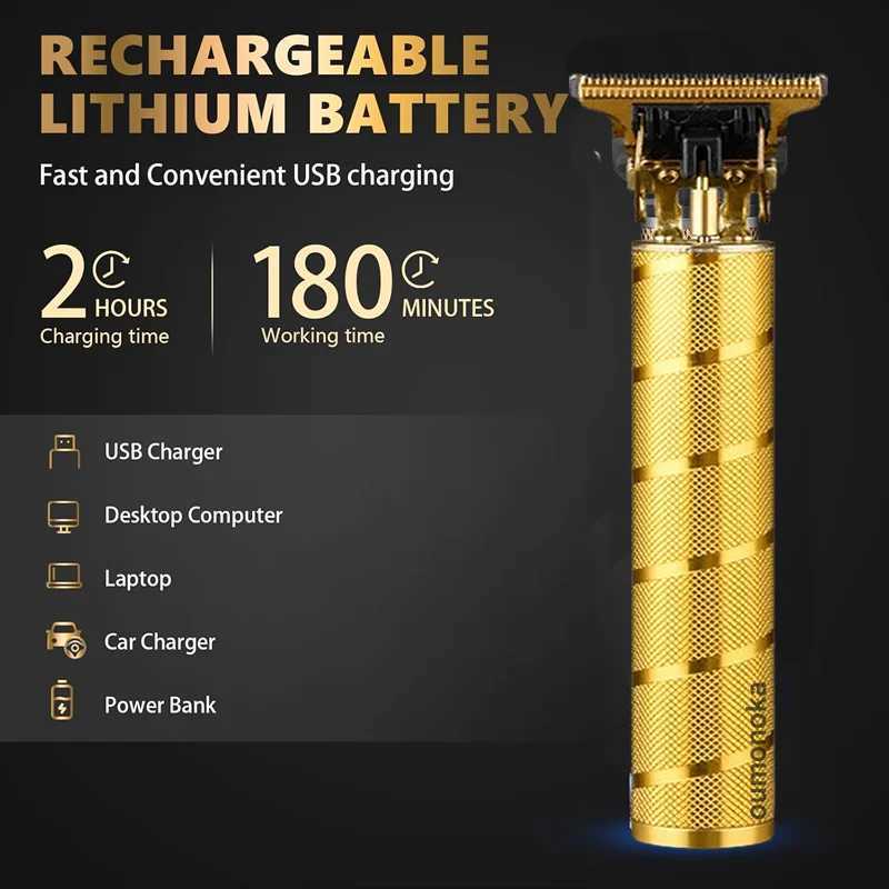 New In T9 Hair Cutting Machine Clipper for Men Barber Shop Trimmer for Men Mower Mens Electric Shaver Haircut Beard Trimmer W241227