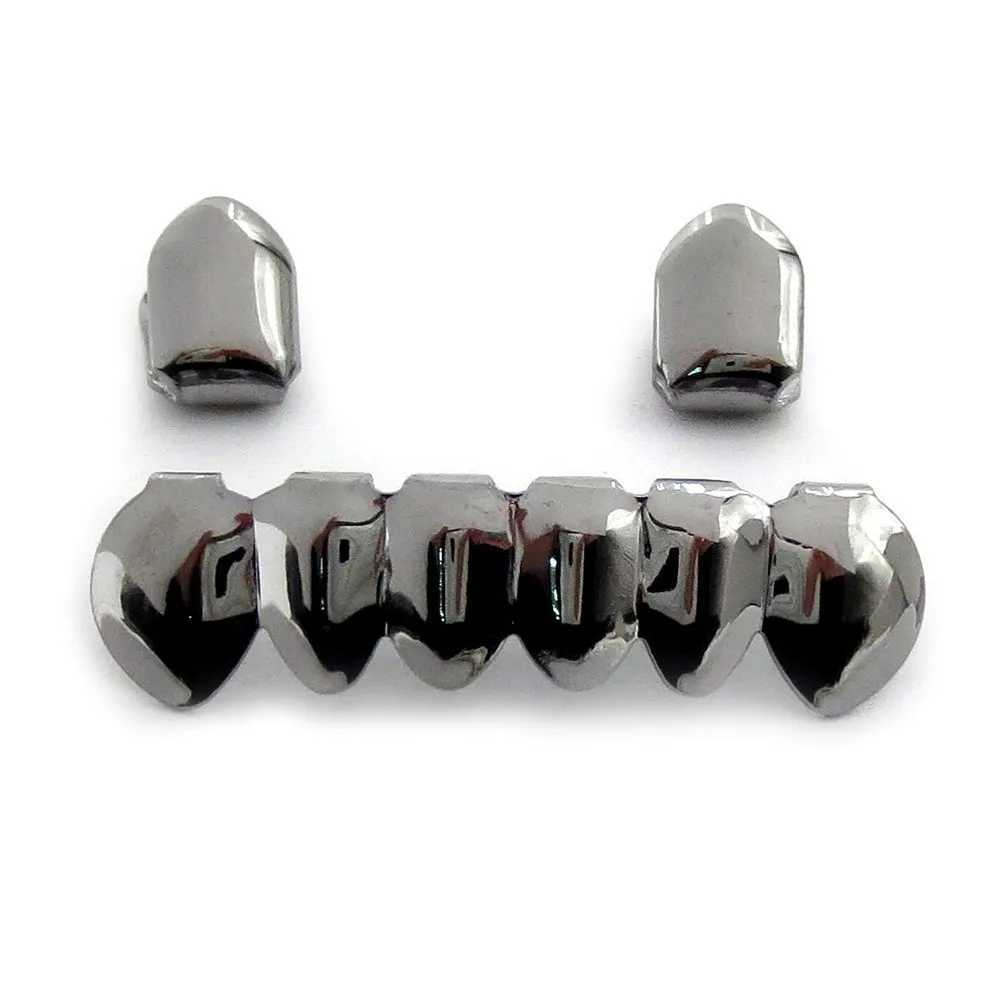 Gold Plated HipHop Tooth Grillz C Top Bottom Dental Grill Teeth Cs Halloween Cosplay W241227