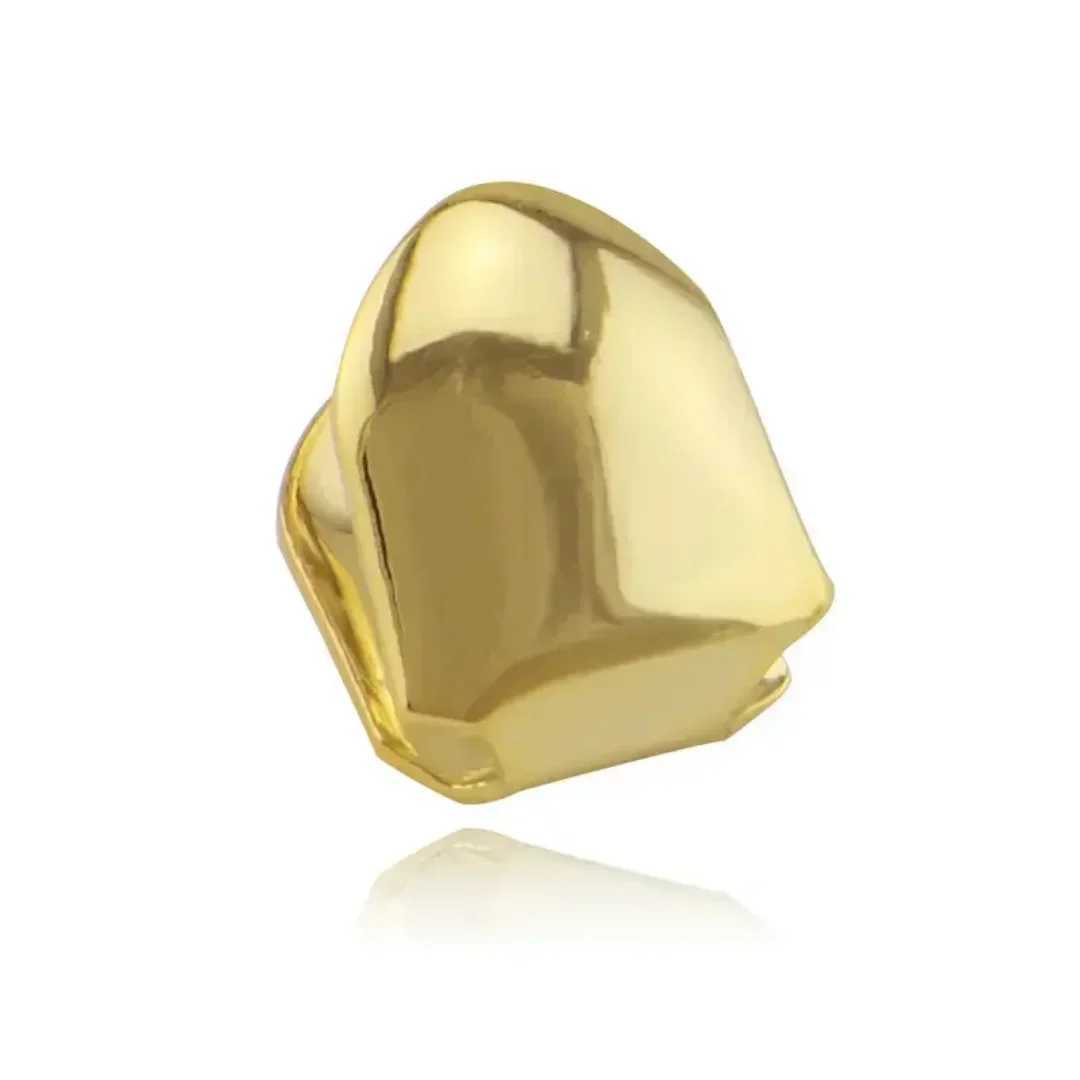 Gold-Plated Hip Hop with Golden Teeth Grills - Perfect Halloween Accord for Men Women! W241227