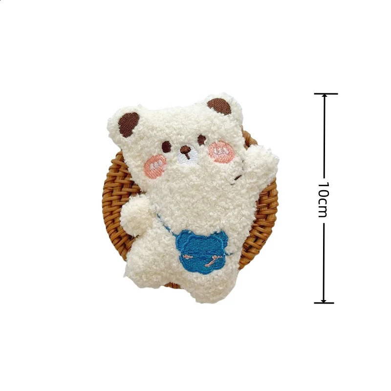 6 pcs Plush Mini Bears Brooch Pin Cartoon Stuffed Bear Brooch for Cloth Bag Accessory 241227