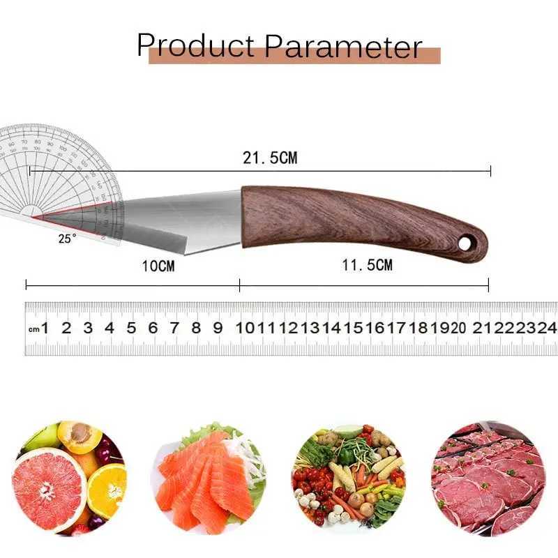 Fruit Knife Stainless Steel Professional Kitchen Polishing Knife Cutting Knife Special Cutting Knife Y241227