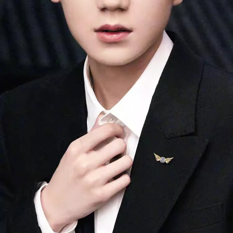 Men Costume Ornament Corsage Chest Buckle Suit Shirt Decor Brooch Coat Badge Breastpin Feast Accessorry Collar Pin Jewel Gift 241227