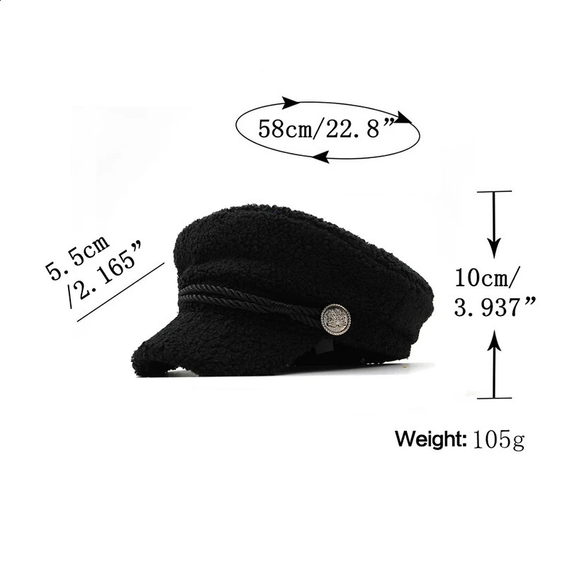 Simple sboy Cap Beret Women Vintage Beret Painter Winter Hats For Women Men Octagonal Caps Female Bone Male Wool hat 241226