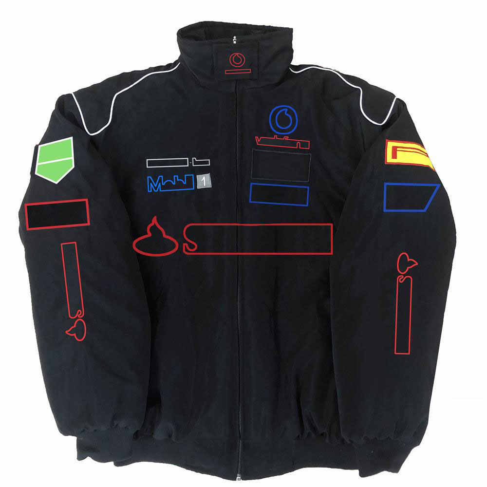 F1 racing suit College style retro autumn winter Formula one car jacket coat new men women fashion embroidery jackets free shipping