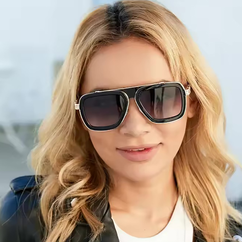 LXN EVO Luxury Sunglasses Designer Brand Mach Six Men Women Flight Seven Rock Style Gradient Pilot Sunglasses Oculos De Sol Fashion Vintage Square Hig