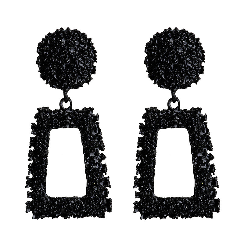 Hiphop 18K Gold Plated Geometry Dangle Earrings for Women Ladies Ethnic Exaggerated Earring Wedding Nightclub Party Jewelry Gift
