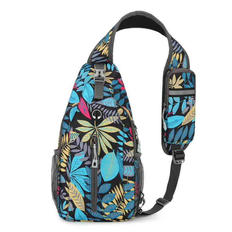 Chest Bag Mens Outdoor Fashion Shoulder Bag Trendy Casual Print Travel Bags Wear-resistant Scratch Resistant Splash Proof Crossbody Bag 240920