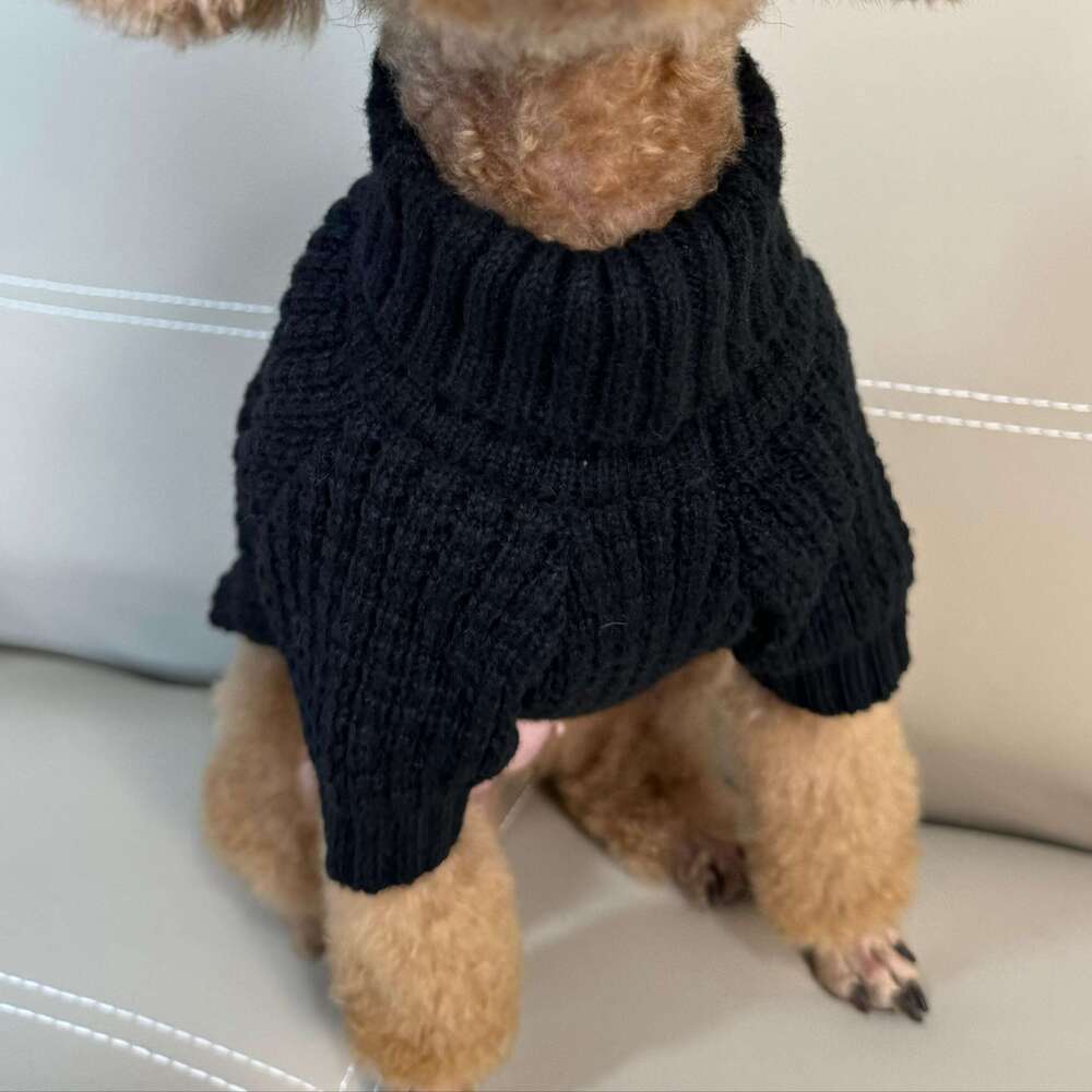 High Neck Knit Sweater 100% Polyester Pullover Pet Jumper, Thick Warm Fashion Canine Apparel, hine Washable For Small to Extra Large Breeds Labradors,