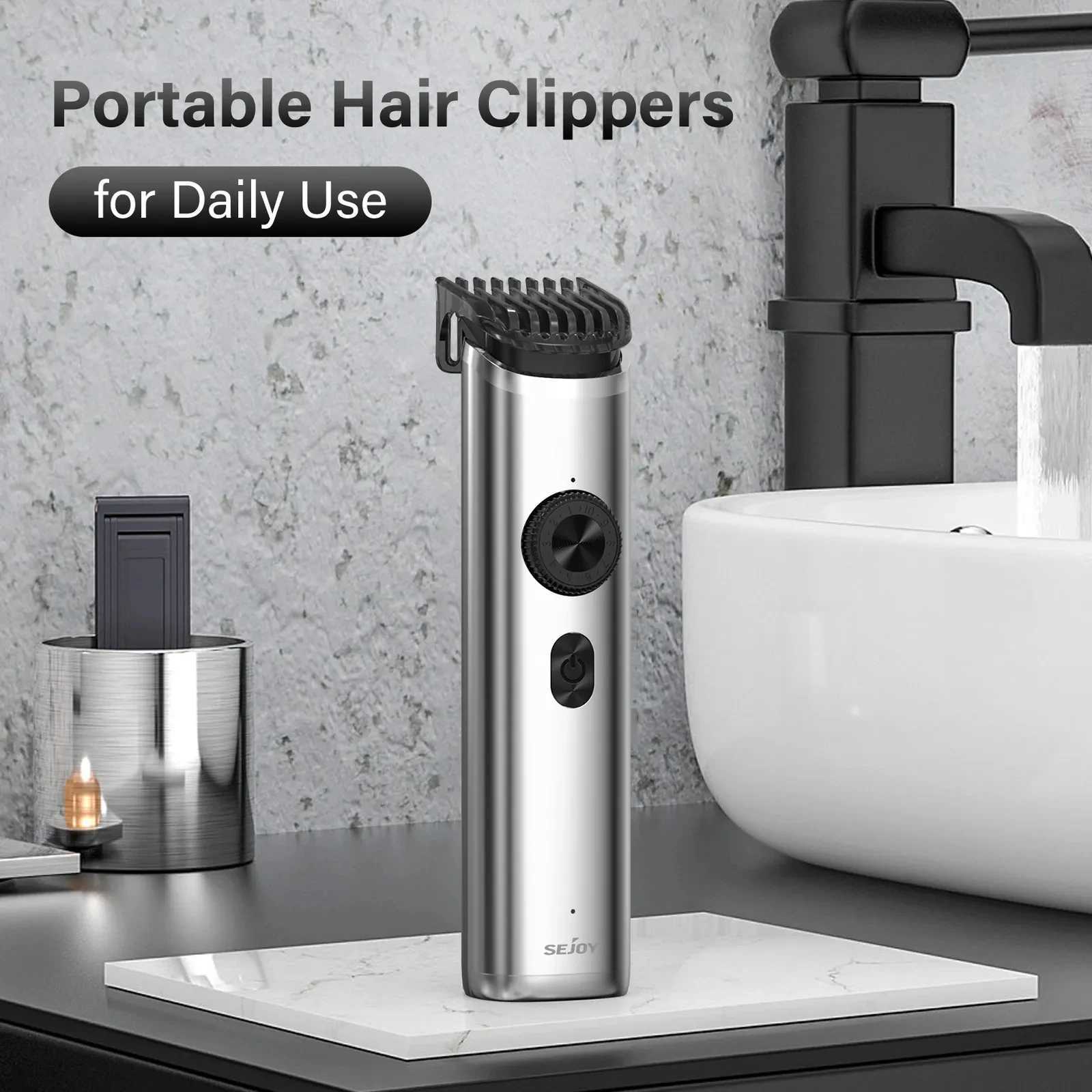 Sejoy Mens Hair Clippers Professional Trimmers USB Cordless Electric Beard Cutting Machine Trimmer Haircut Grooming Kit W241227