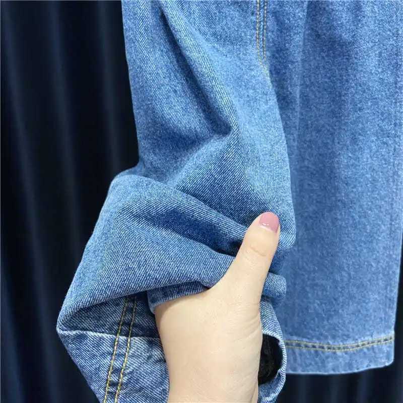 2024 Spring Autumn Girls Fashion Wide Leg Jeans Pants Baby Kids Children Denim Trousers W241227