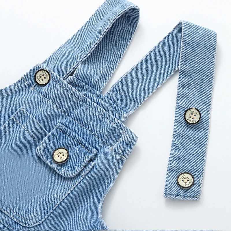 2024 new summer childrens denim jacket for girls and boys casual and loose fit suitable for jeans 1-4T fashionable childrens jacket pants W241227