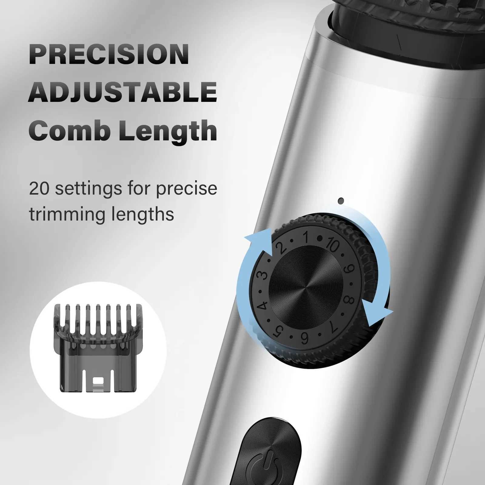 Sejoy Mens Hair Clippers Professional Trimmers USB Cordless Electric Beard Cutting Machine Trimmer Haircut Grooming Kit W241227