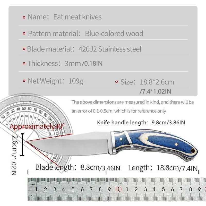 Mti pose fruit knife with stainless steel blades - perfect for kitchen barbecue portable and affordable kitchen gadgets Y241227