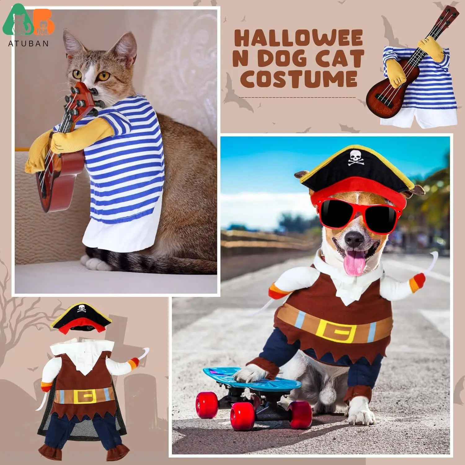 2Pc Cowboy Rider Dog Costume Knight Style Pet Costume with Doll and Hat Funny Halloween Costumes for Pet Clothes Cosplay Apparel 241225