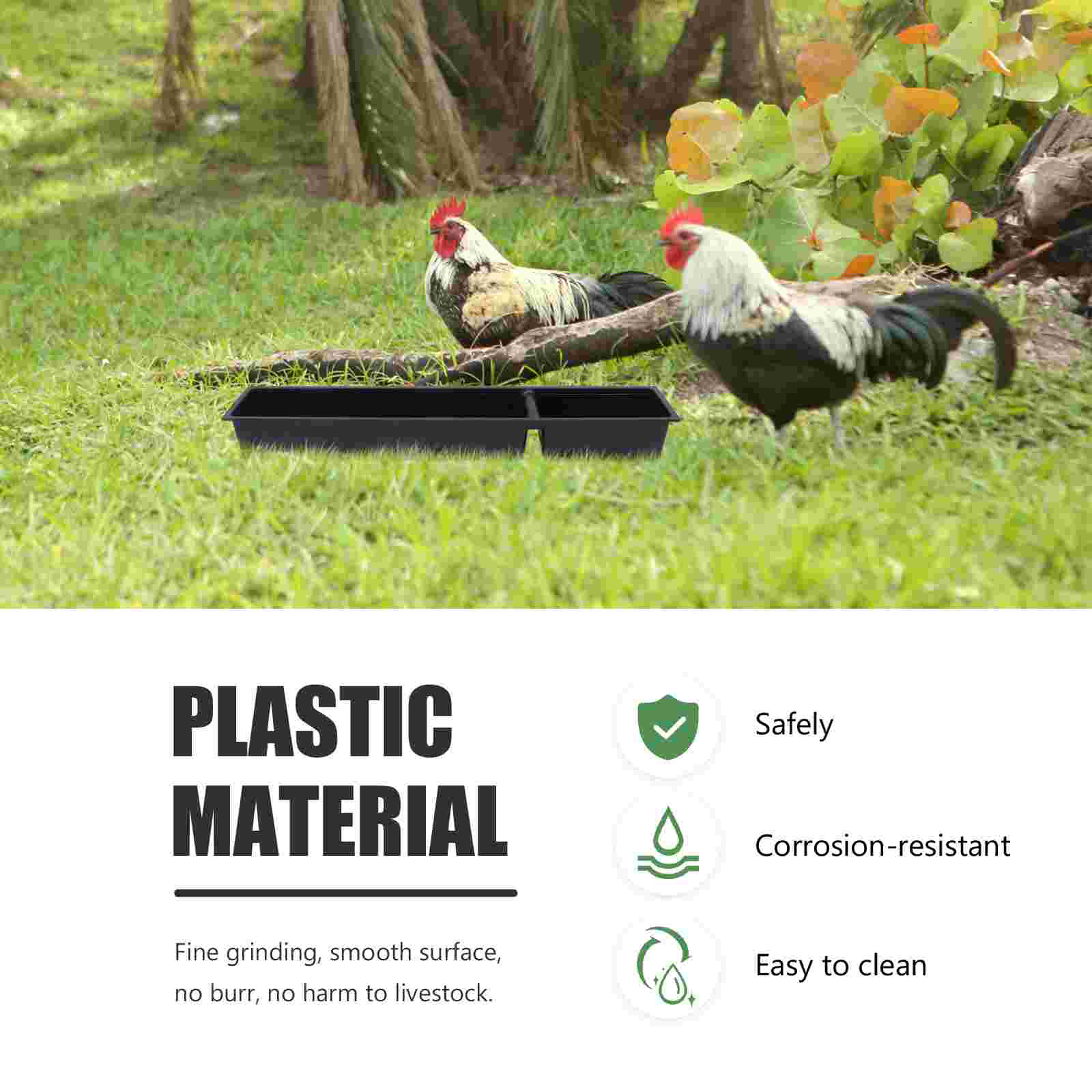 2 Pcs Cage Tray Pigeon Feeder Chicken Chickens Ducks Containers for Food Poultry Troughs Feeding Feeders Anti-spatter Manger