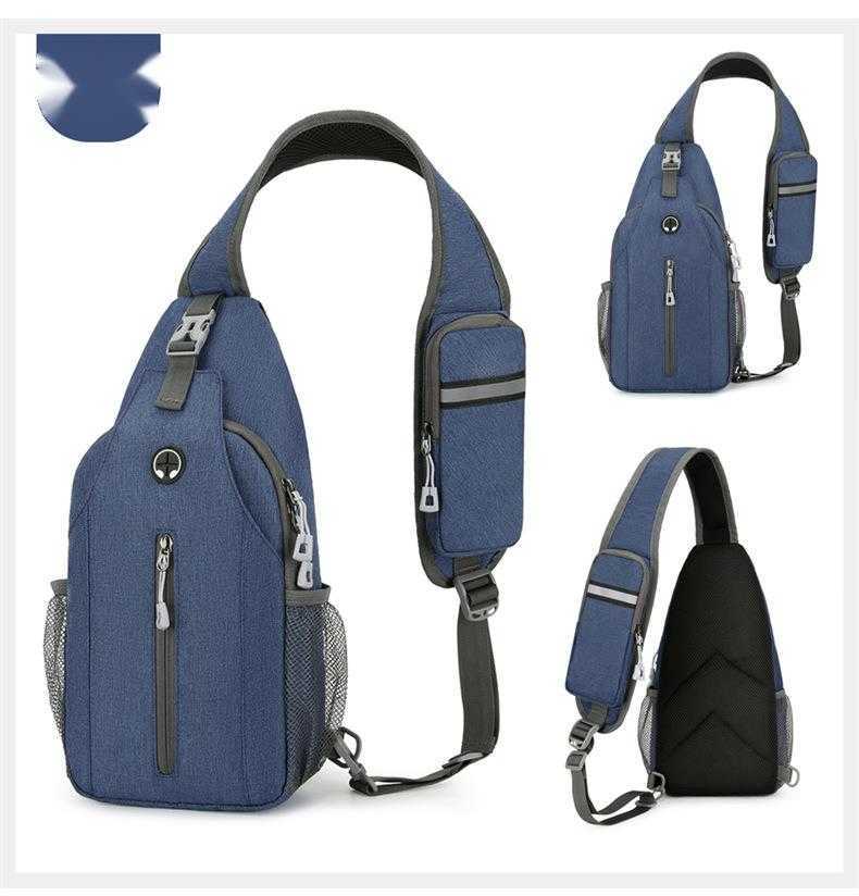 Chest Bag Mens Outdoor Fashion Shoulder Bag Trendy Casual Print Travel Bags Wear-resistant Scratch Resistant Splash Proof Crossbody Bag 240920