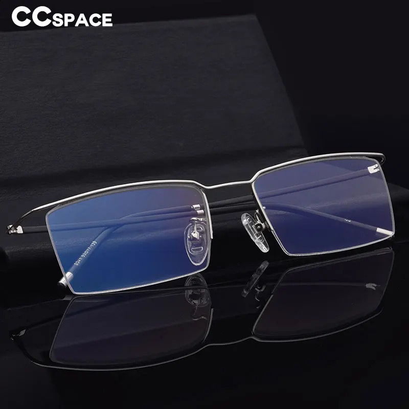 49540 Half Frame Alloy Optical Frames Men Women Ultralight Fashion Computer Glasses 241227