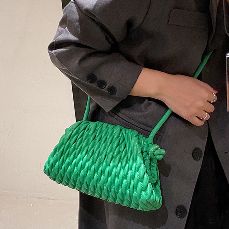 Crossbody Bag Purses for Women Pleated Cloud For Spring Fashionable Single Shoulder Diagonal Cross Versatile Dumpling Bag Clip On Bag