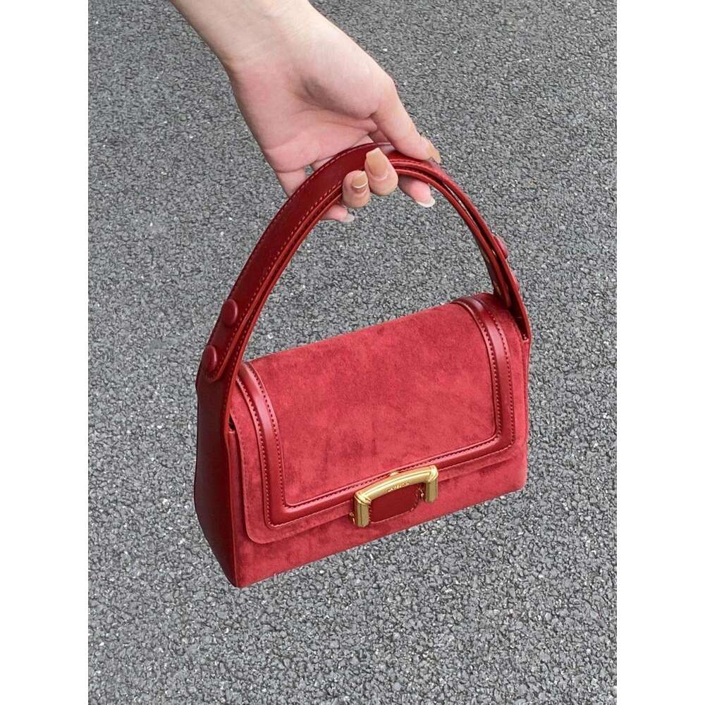 Women's Bags Handbag Niche Underarm Small Square Bag Fashionable And Versatile Korean Version Handbag New Retro Suede Tote Bags