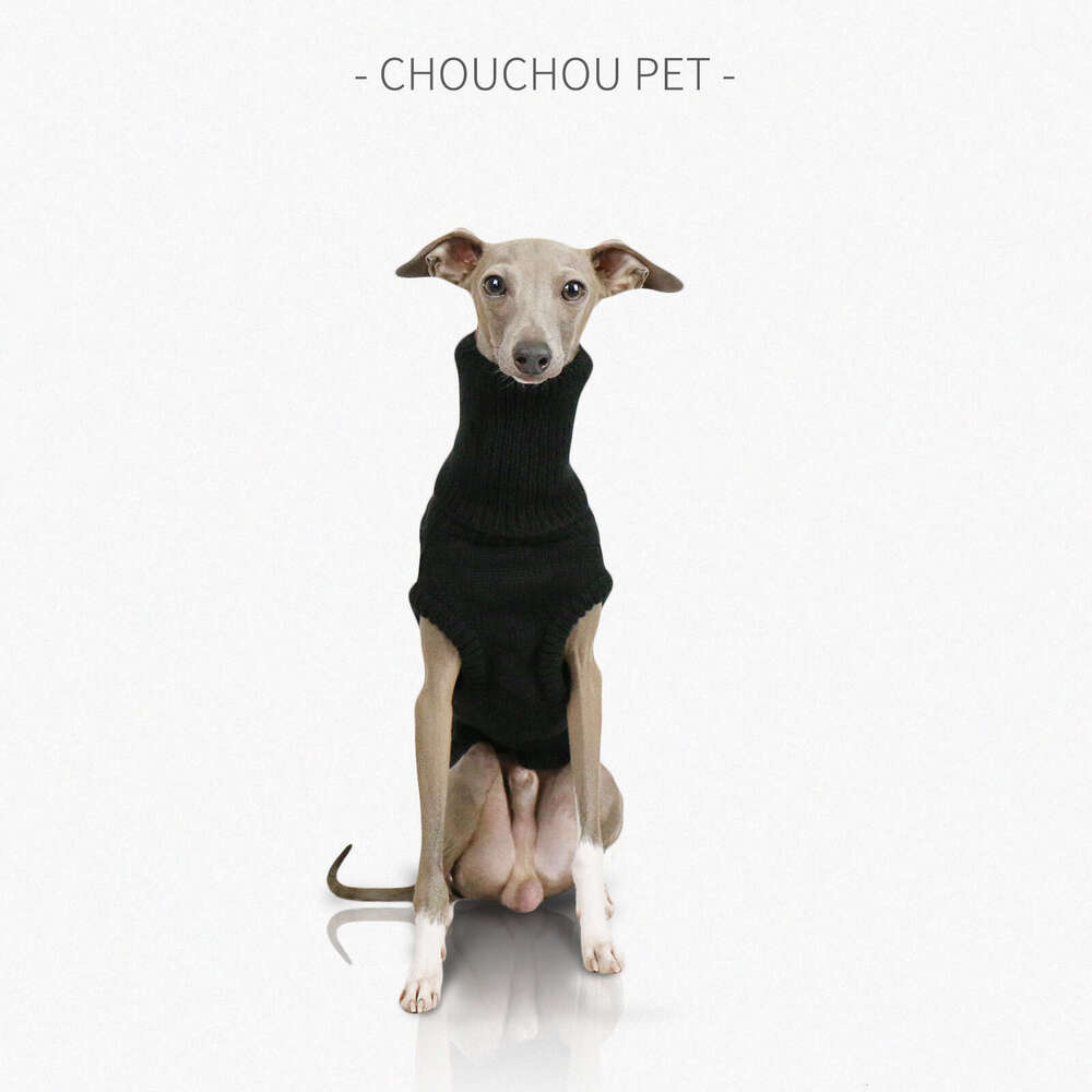 Italian greyhound spring woolen elastic, soft, breathable and comfortable whippet vest, high collar dog clothes