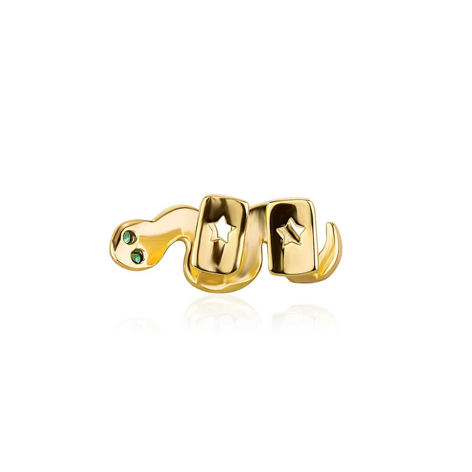 GUCY Hip Hop Single Tooth Grillz C Top Bottom Dental Grill Teeth Cs Halloween Cosplay W241227