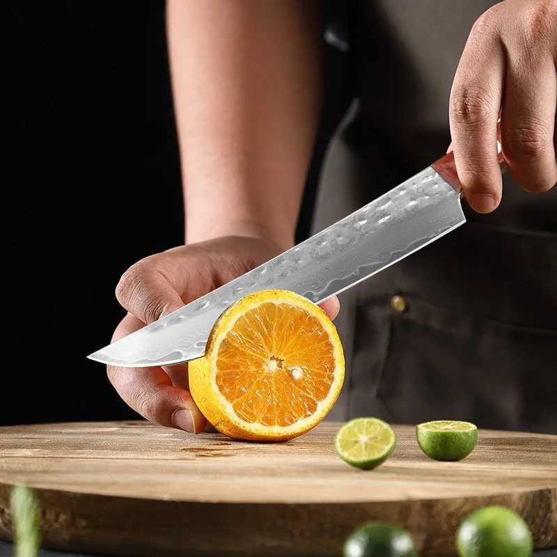 67th floor Damascus steel kitchen knife utility knife steak knife chefs meat barbecue knife fruit stand cooking and chopping tools Y241227