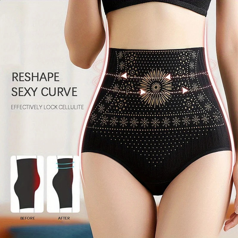 High Waist Abdomen Briefs Trimmer Hip Lift Body Shaper Seamless Postpartum Panties Shaping Pants Breathable Underwear y241217