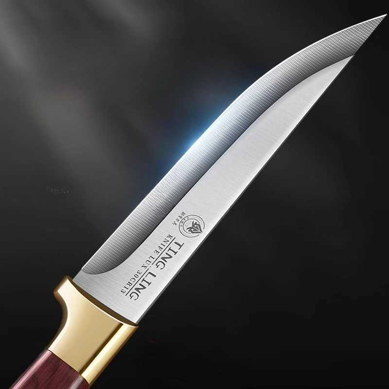 Kitchen Chef Kitchen knife Carving knife Boning knife household stainless steel paring knife Hand forged carving knife Y241227