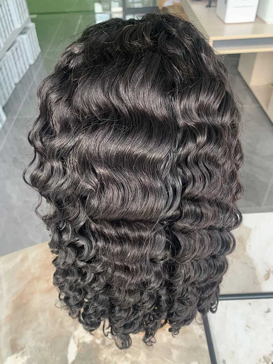 250 Density Double Drawn Deep Wave Frontal Wig 13x4 13 x 6 Bob Raw Vietnamese Wet and Wavy Human Hair Wigs 10 12 14 Inch On SaleXJ241227