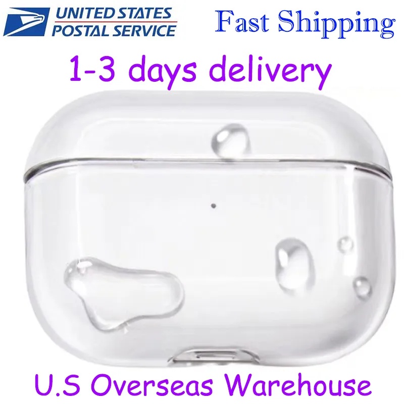 USA Stock With ANC Pro 2 2nd Gen air 4 3 pros max Headphone Accessories Solid Silicone Protective Earphone Cover pods max 2 3 Wireless Charging Shockproof Case