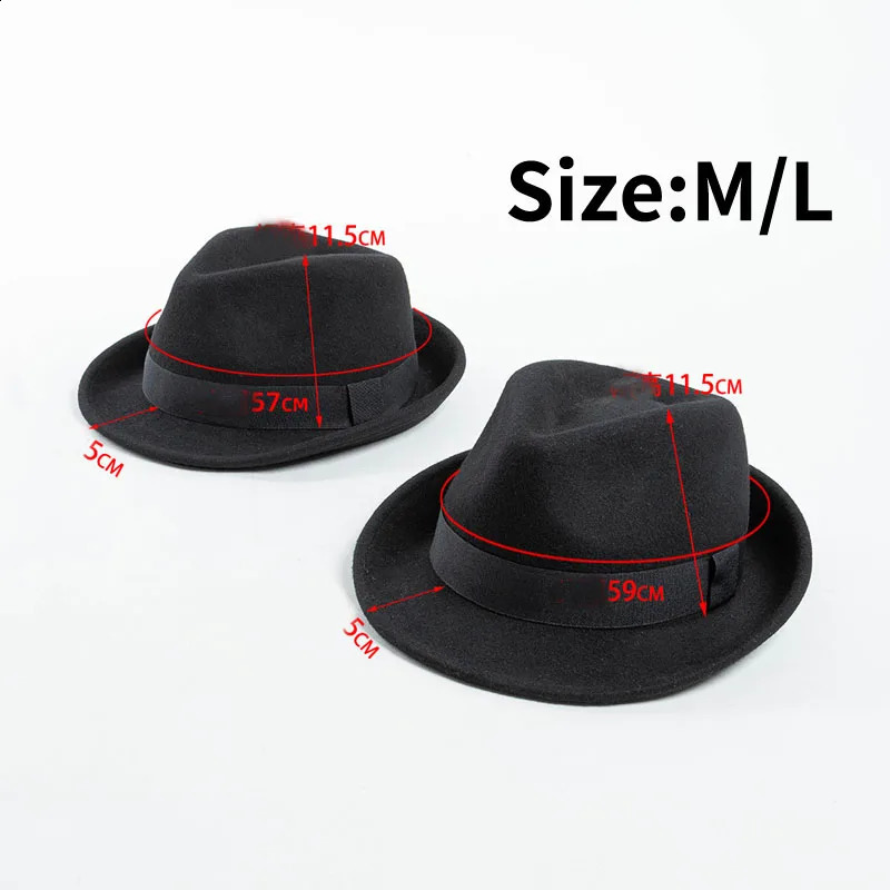 60cm 100% Wool Fedroa for Men Women Flat Top Hats L Oversized Big Size Jazz Hat Large Winter Cap Man 241226