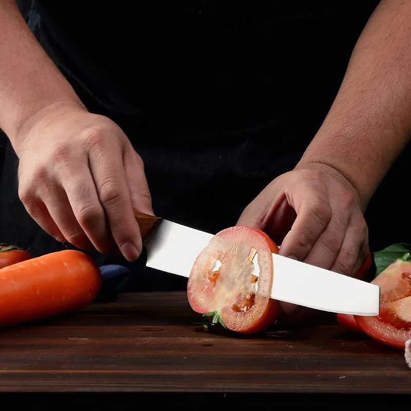 Stainless steel long blade knife 8.5-inch meat cutting knife sharp fruit knife Y241227
