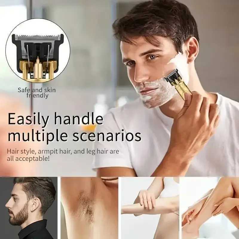 Electric Wireless USB Hair Clipper Professional Beard Trimmer Haircut Grooming Kit Hair Cutting Machine W241227