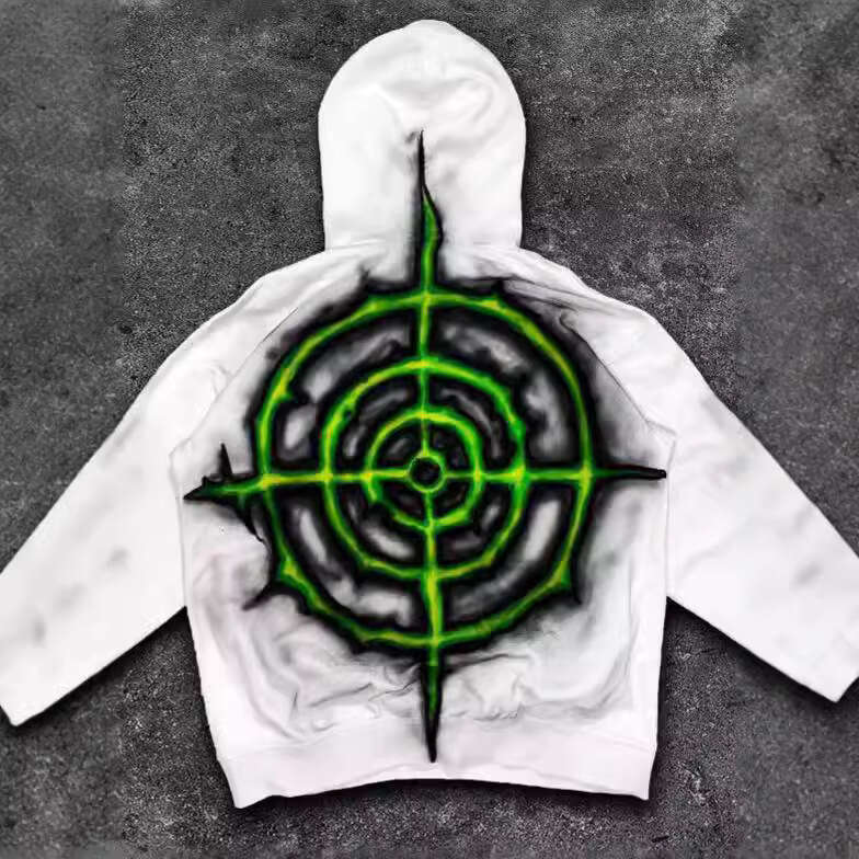 Trendy printed graffiti personalized hoodie for couples, high street style