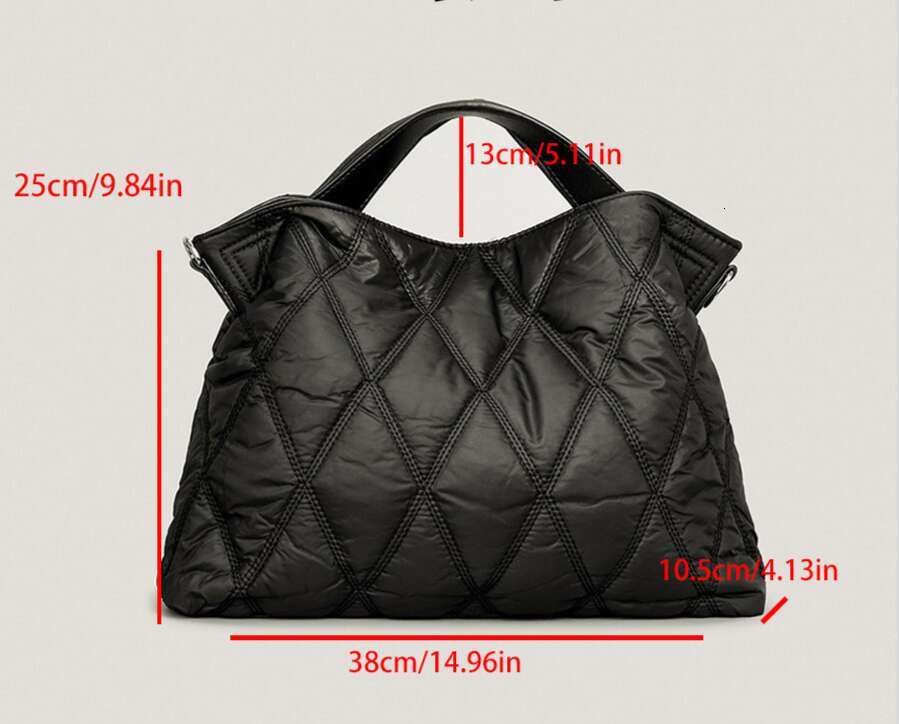 Women's Bags Handbag Fashion Gge Quilted Puffer Tote Designer Padded Women Handbags Casual Nylon Shoulder Crossbody Bags Large Capacity Bag
