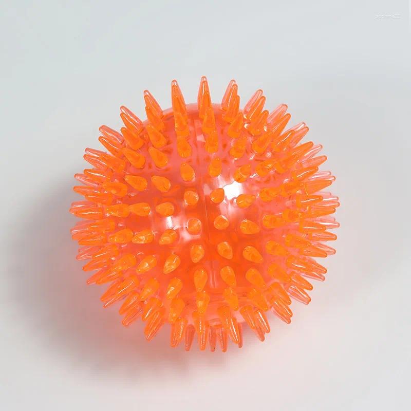 Update Pet Dog Toys Cat Puppy Sounding Toy Polka Squeaky Tooth Cleaning Ball TPR Training Teeth Chewing Thorn Balls Accessories