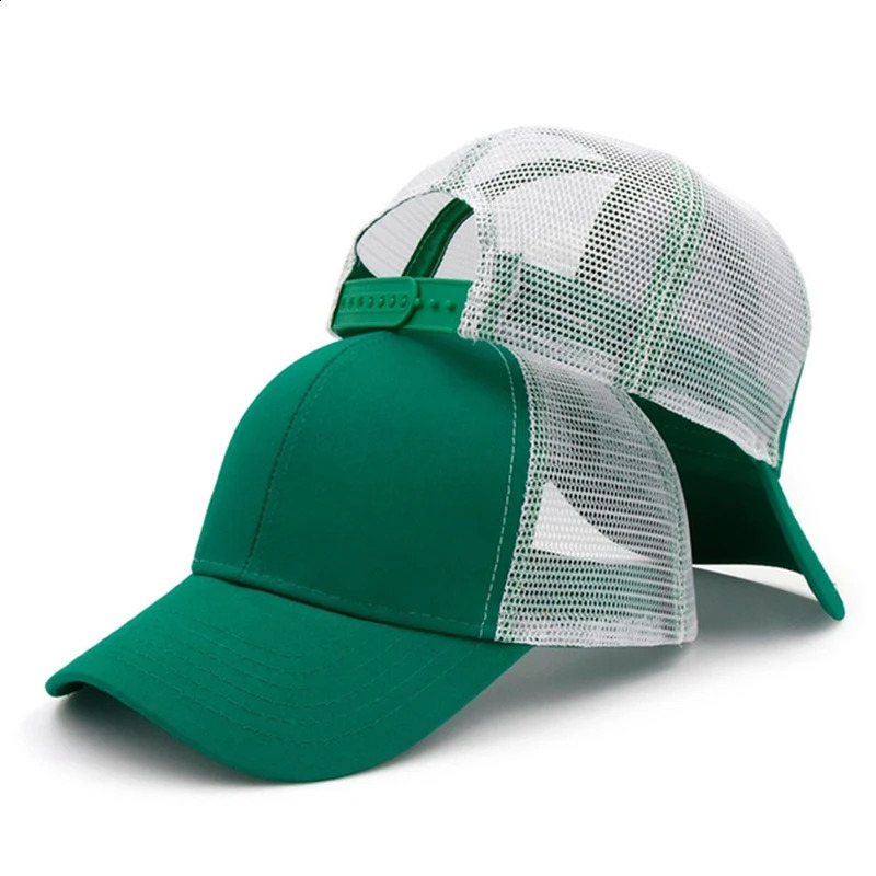Custom Mesh Splicing Breathable Adjustable Baseball Cap Men Hip Hop Summer Shade Hat Outdoor Women Trucker Caps 241226