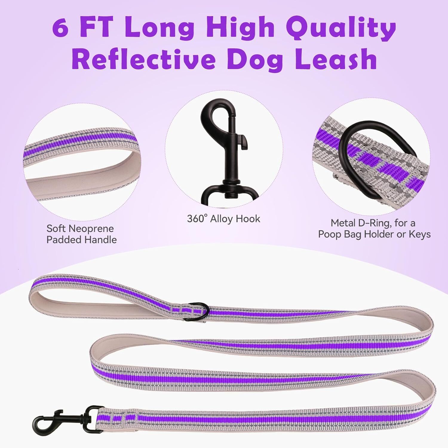 Martingale dog collar, soft chloroprene rubber pad reflective Martingale collar and belt set safety buckle nylon Martingale
