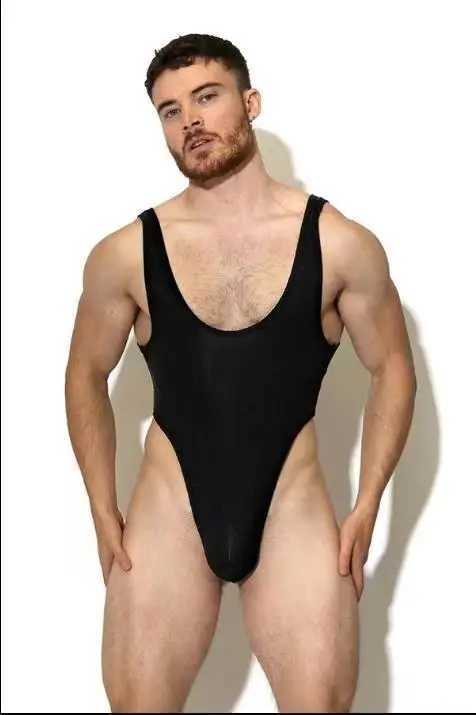 Men Bodysuits Onesies for Adults Man Undershirts Lingerie T-back Gay Jumpsuits Underwear Exotic Playsuits One-piece NightwearXJ241227